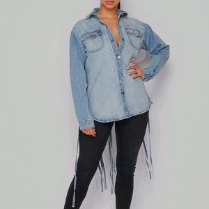 Don't Kill my Vibe Denim Shirt